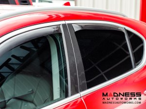 Alfa Romeo Stelvio Exterior Door Pillars - Carbon Fiber - 6pc Set